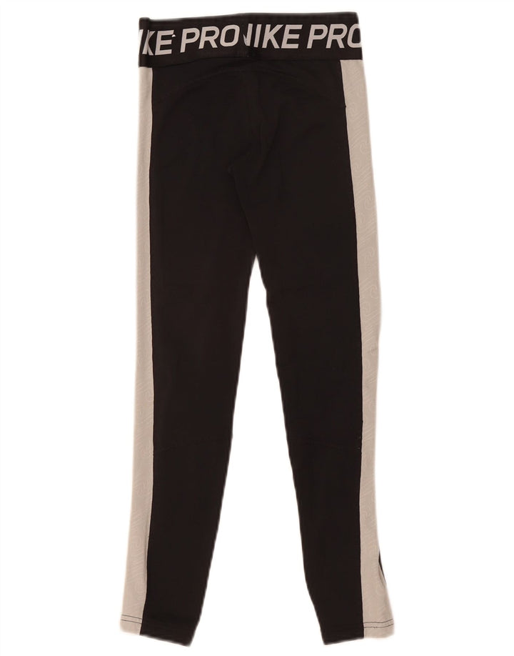 Nike Boys Graphic Leggings 8-9 Years Black Colourblock Poliester