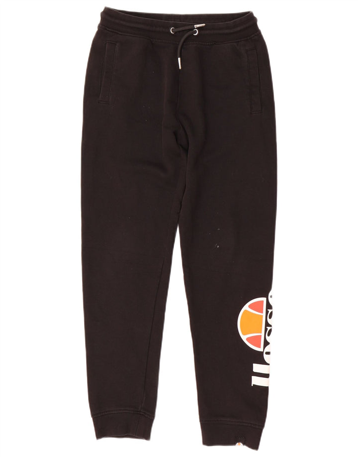 ELLESSE Boys Graphic Trenirka Hlače Joggers 11-12 godina crni pamuk