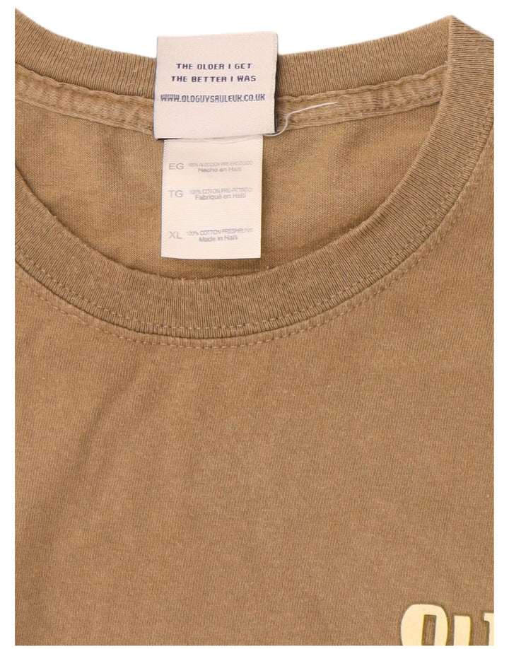 OLD GUYS RULE Muška majica kratkih rukava s grafičkim motivima XL bež pamuk