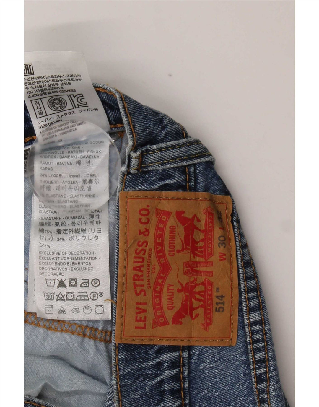 Levi's muške 514 ravne traperice W30 L32 plavi pamuk
