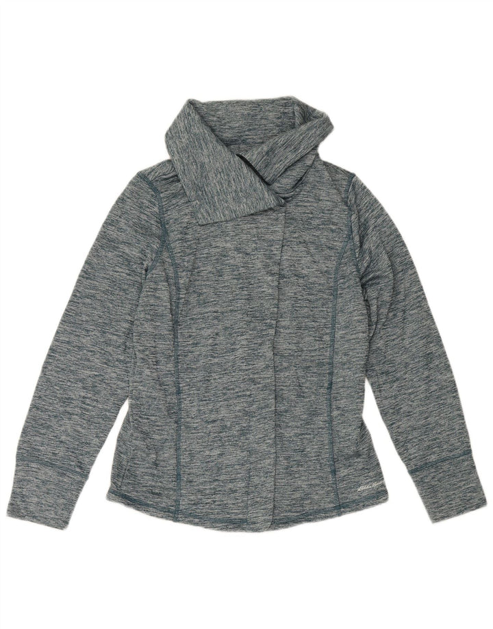 Eddie Bauer ženska gornja jakna trenirke UK 16 veliki plavi flekasti poliester