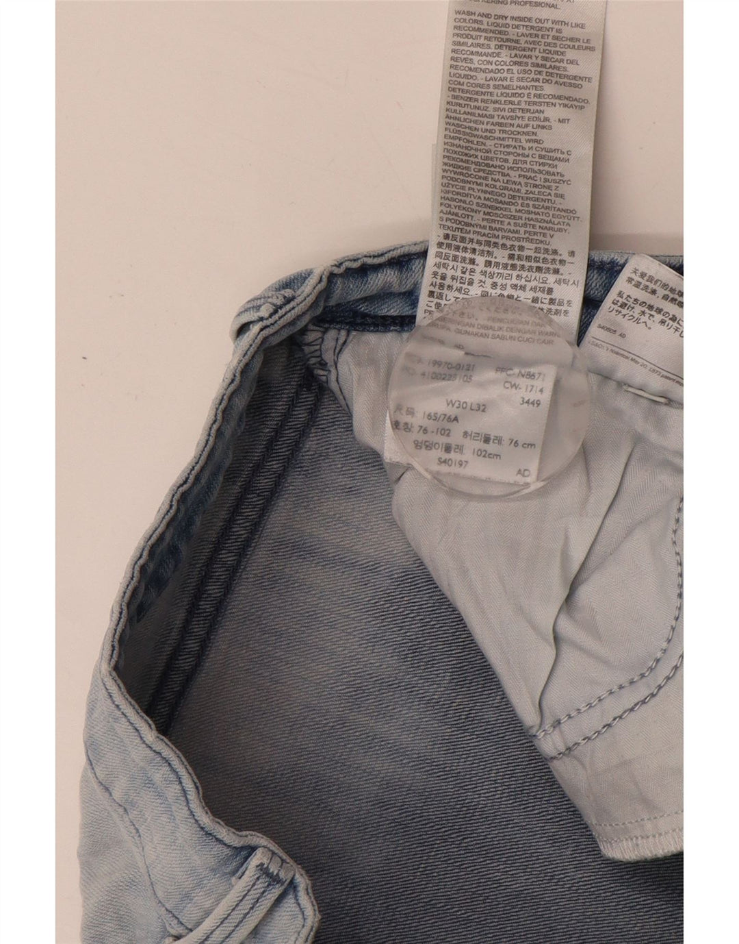 LEVI'S Ženske uske traperice W30 L30 Plavi pamuk