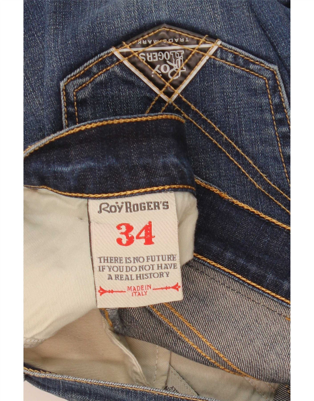 Roy Rogers Muške uske traperice W34 L32 Plavi pamuk