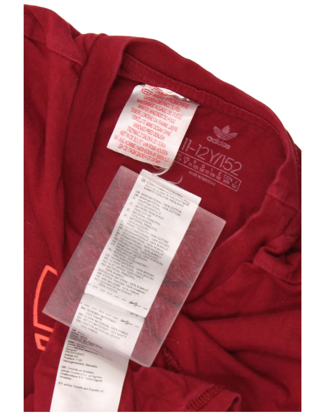 ADIDAS majica s grafičkim motivima za dječake, 11-12 godina, kestenjasta pamuk