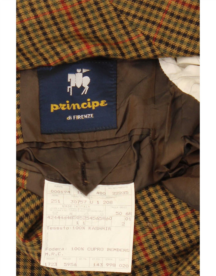 Loro Piana Muška jakna sa 3 gumba IT 50 Large kaki houndstooth