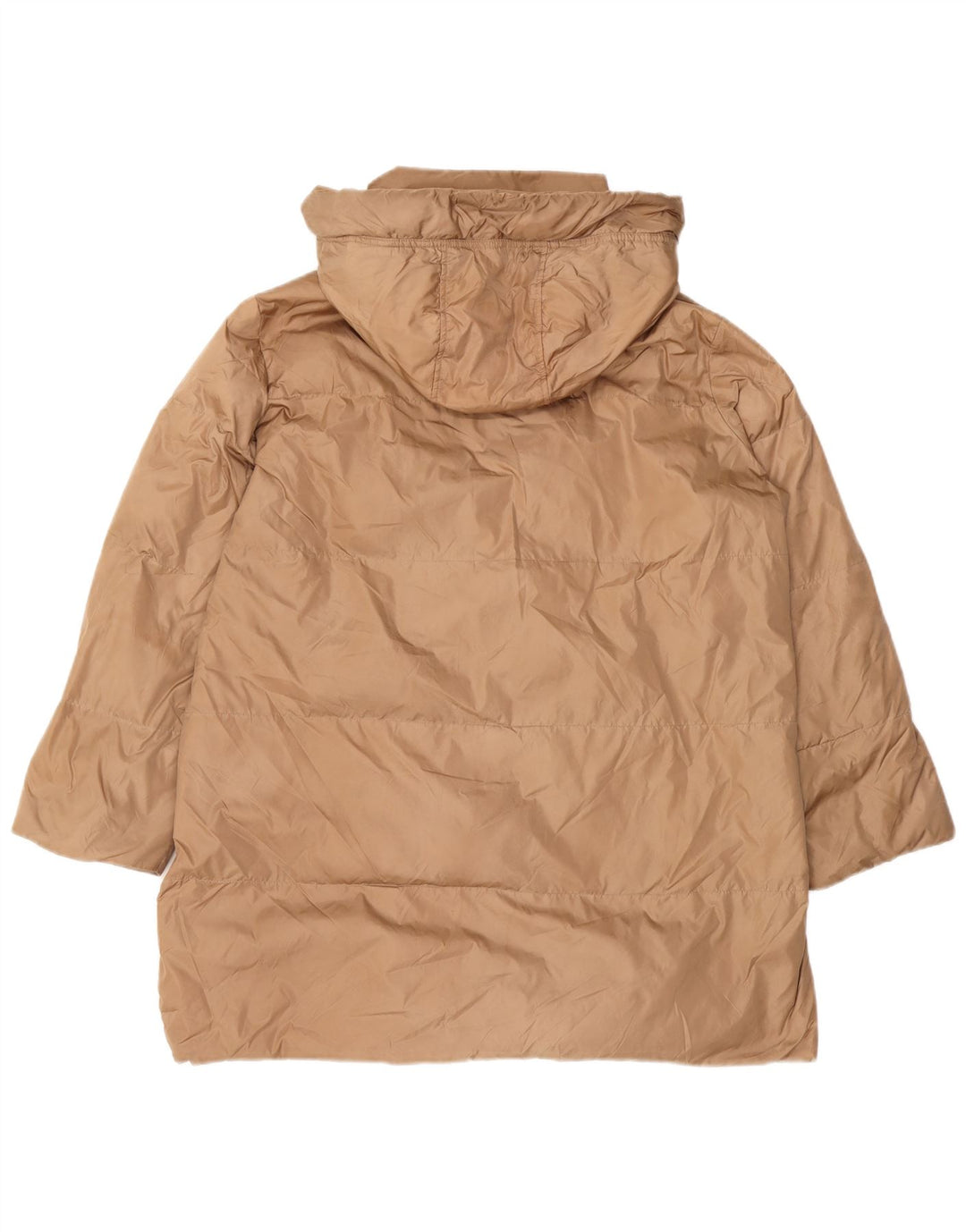 Zara ženski preveliki podstavljeni kaput s kapuljačom UK 10 Small Beige