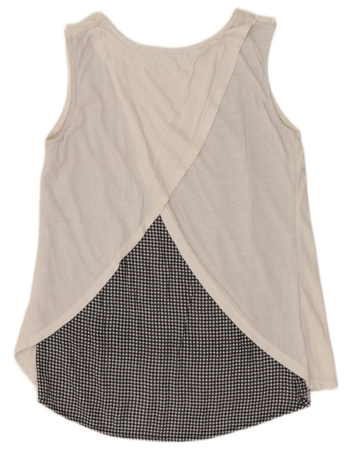 DESIGUAL Ženska majica bez rukava UK 10 Mala bijela cvjetna