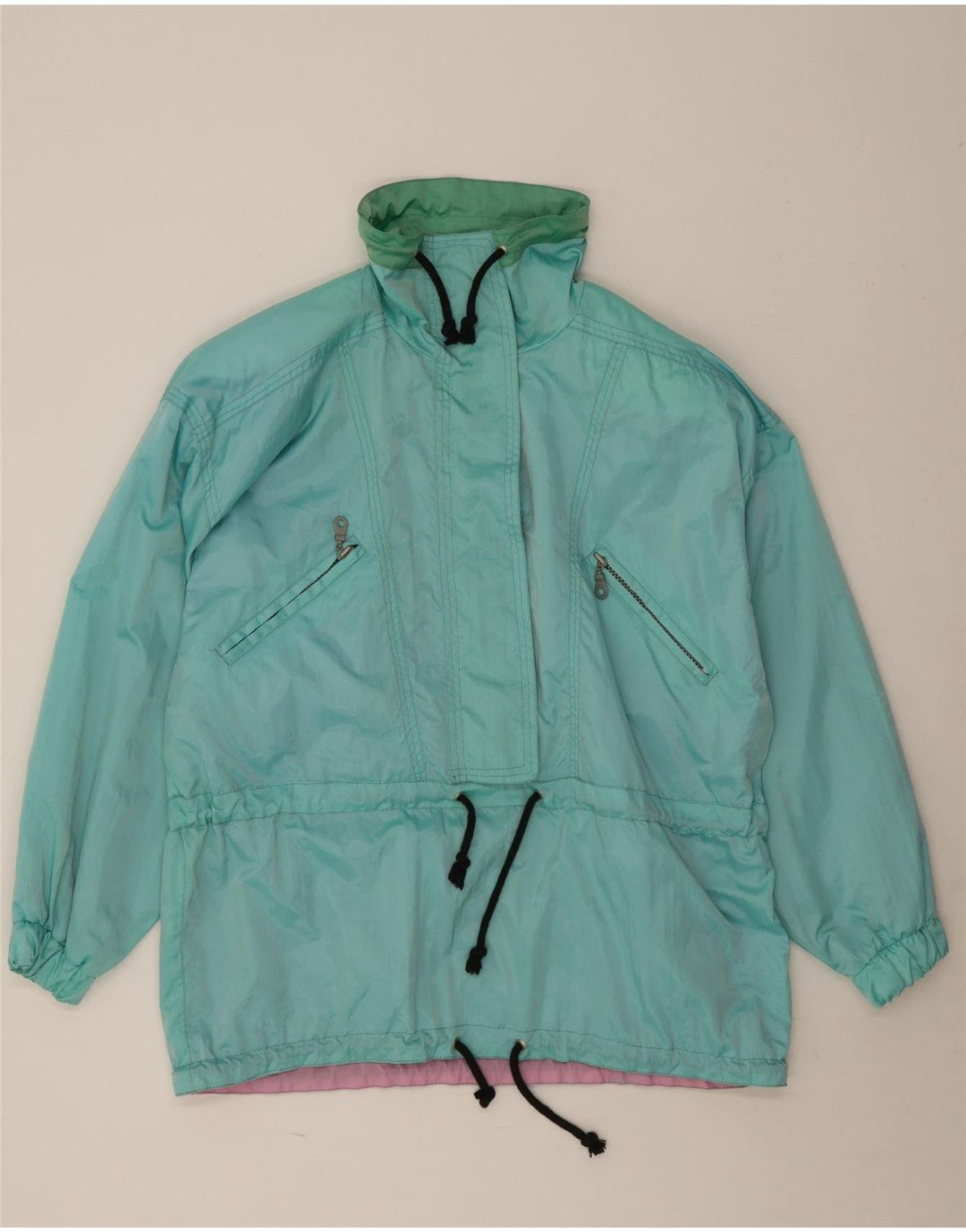 Vintage ženski pulover kišna jakna UK 20 2XL plava