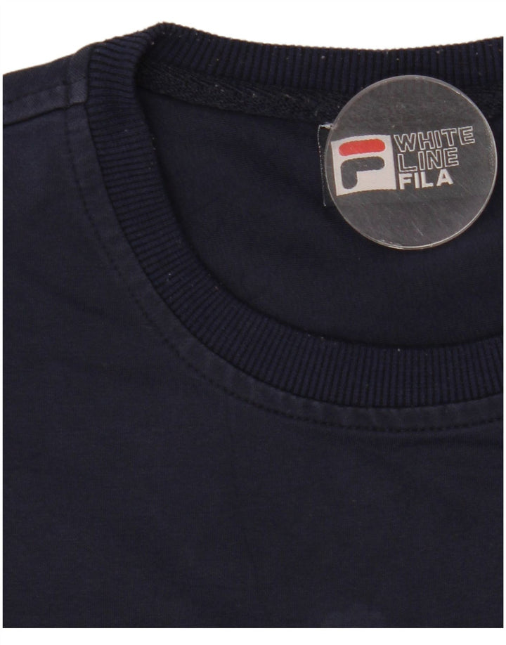 Fila ženski džemper s grafičkim motivima UK 16 veliki tamnoplavi poliester