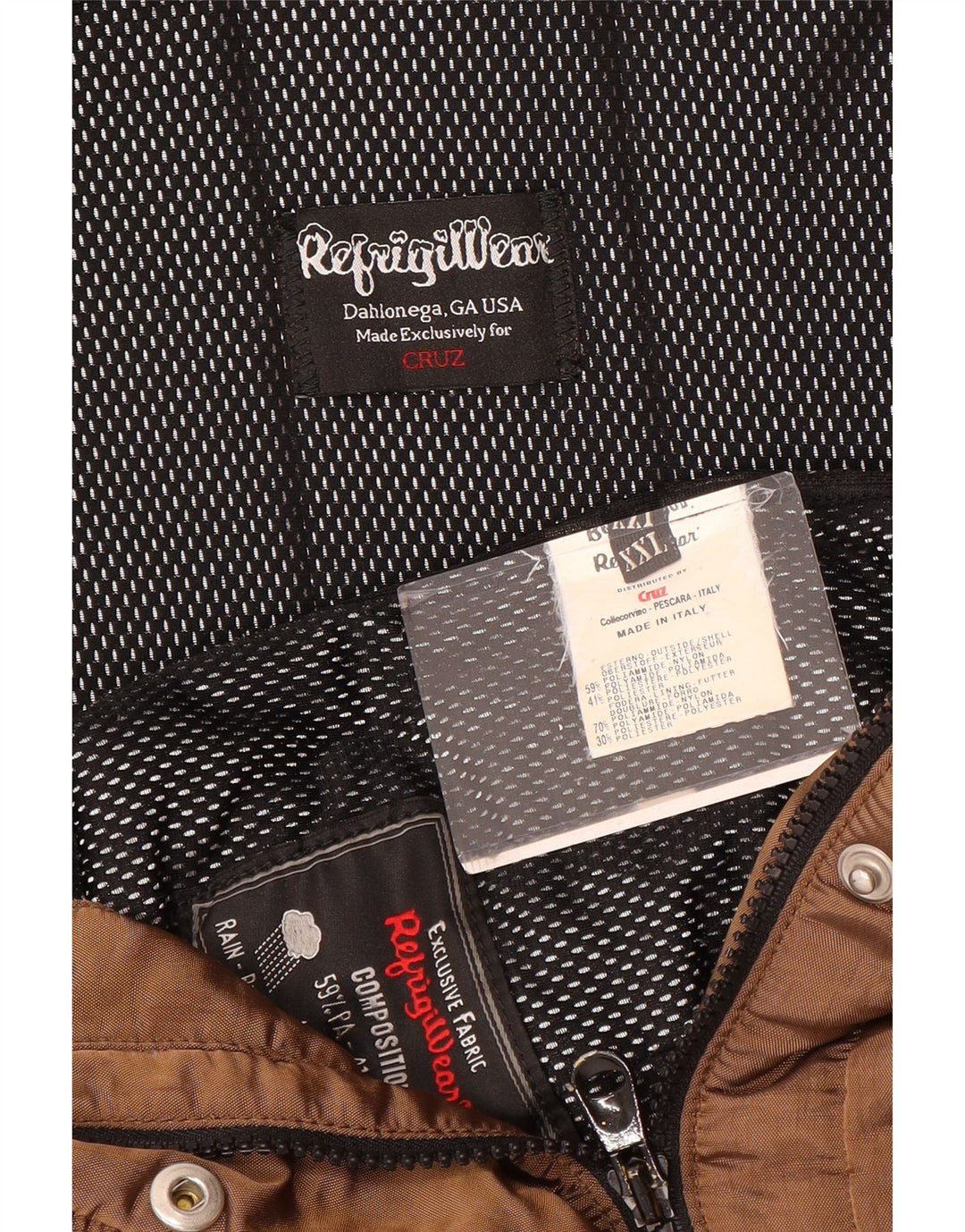 Refrigiwear ženska vjetrovka s kapuljačom Cruz UK 20 2XL smeđa poliamidna