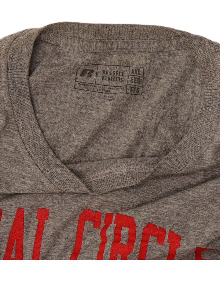 Russell atletska muška majica kratkih rukava s grafičkim motivima 2XL siva