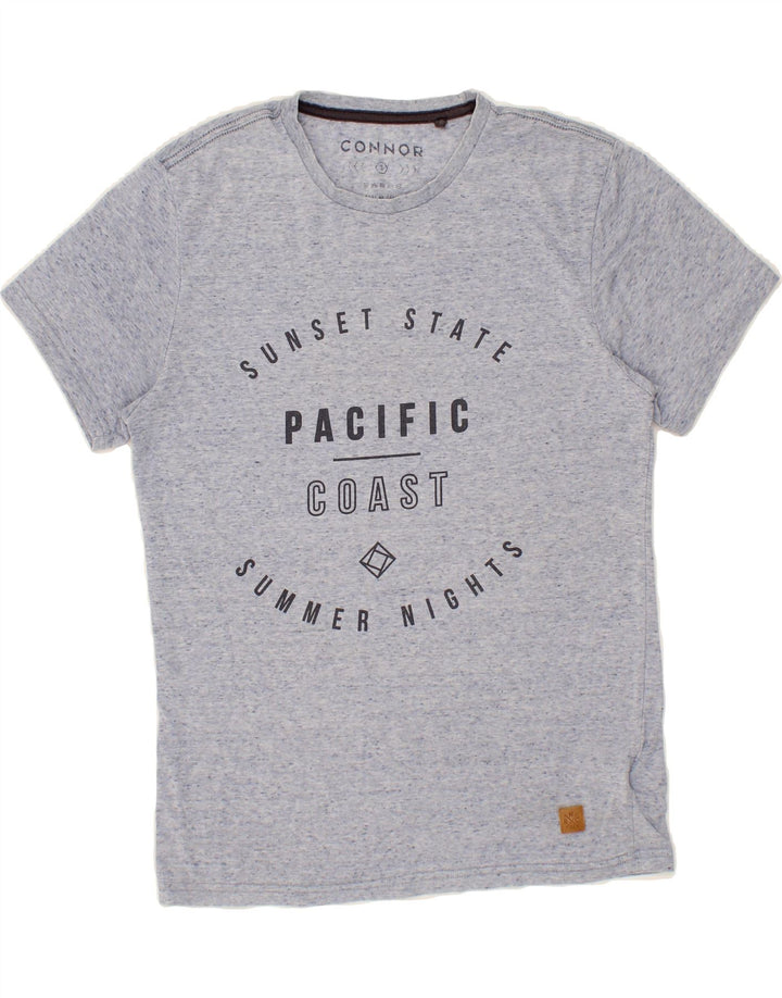 COAST Mens Graphic T-Shirt Top Small Blue Flecked Cotton Vintage Coast and Second-Hand Coast from Messina Hembry 