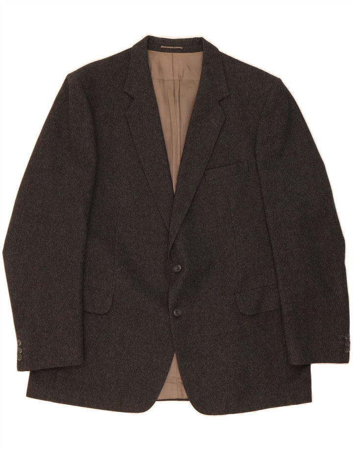 MAGEE Mens 2 Button Blazer Jacket UK 40 Large Grey Vintage Magee and Second-Hand Magee from Messina Hembry 