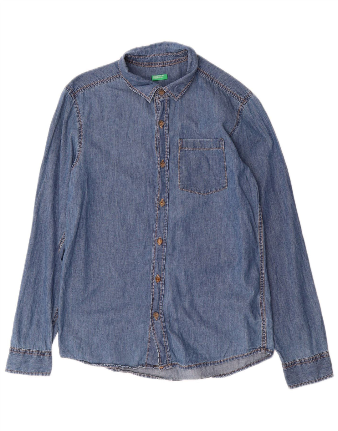 BENETTON Denim majica za dječake 14-15 godina plava
