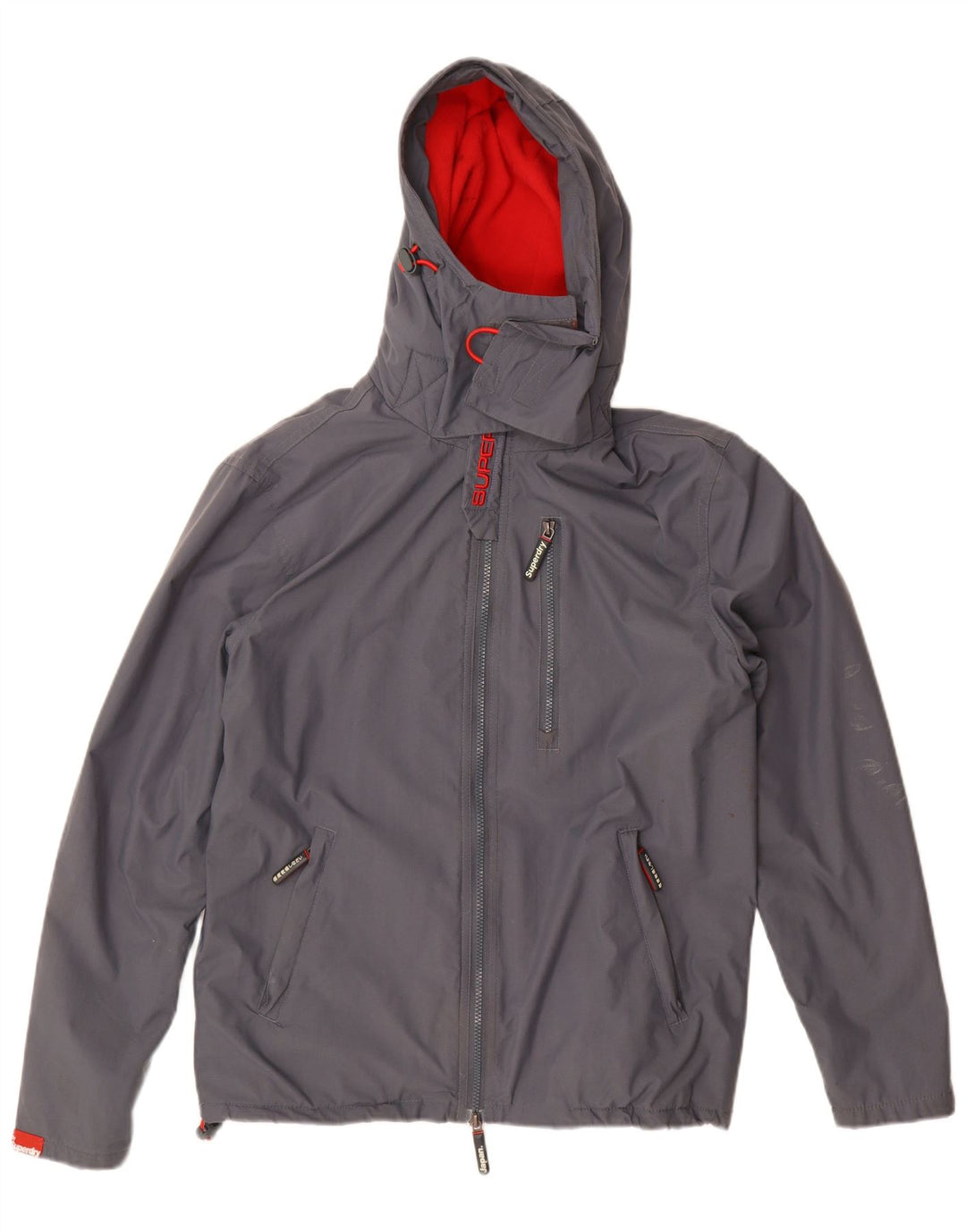 SUPERDRY muška jakna vjetrovka s kapuljačom UK 38 srednje siva