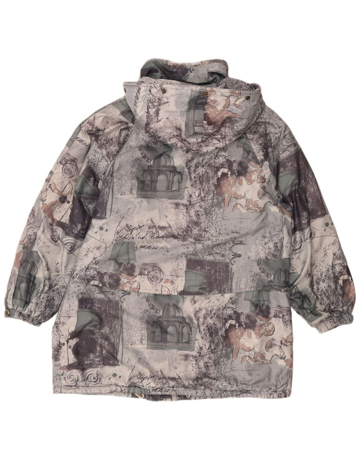 FUCHS & SCHMITT Ženska široka kišna jakna UK 16 Large Grey Patchwork