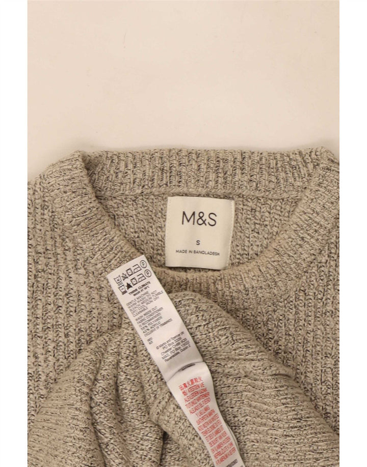 Marks & Spencer muški džemper s okruglim izrezom, mali bež pjegavi poliester