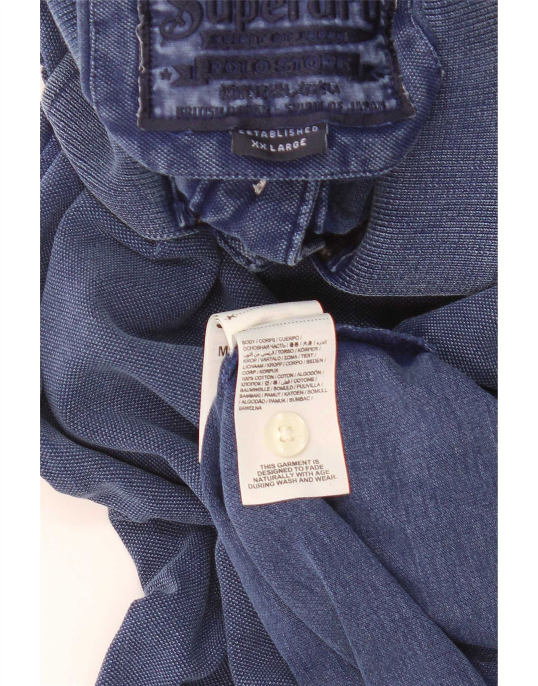 Superdry muška polo majica 2XL plavi pamuk