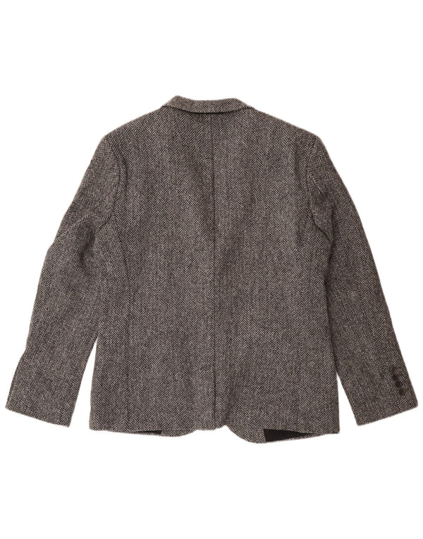 Asos Harris Tweed muški uski sako jakna UK 42 XL siva riblja kost