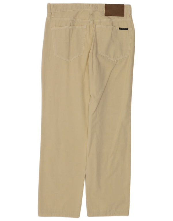 GANT Mens Straight Casual Trousers W32 L29 Yellow Cotton