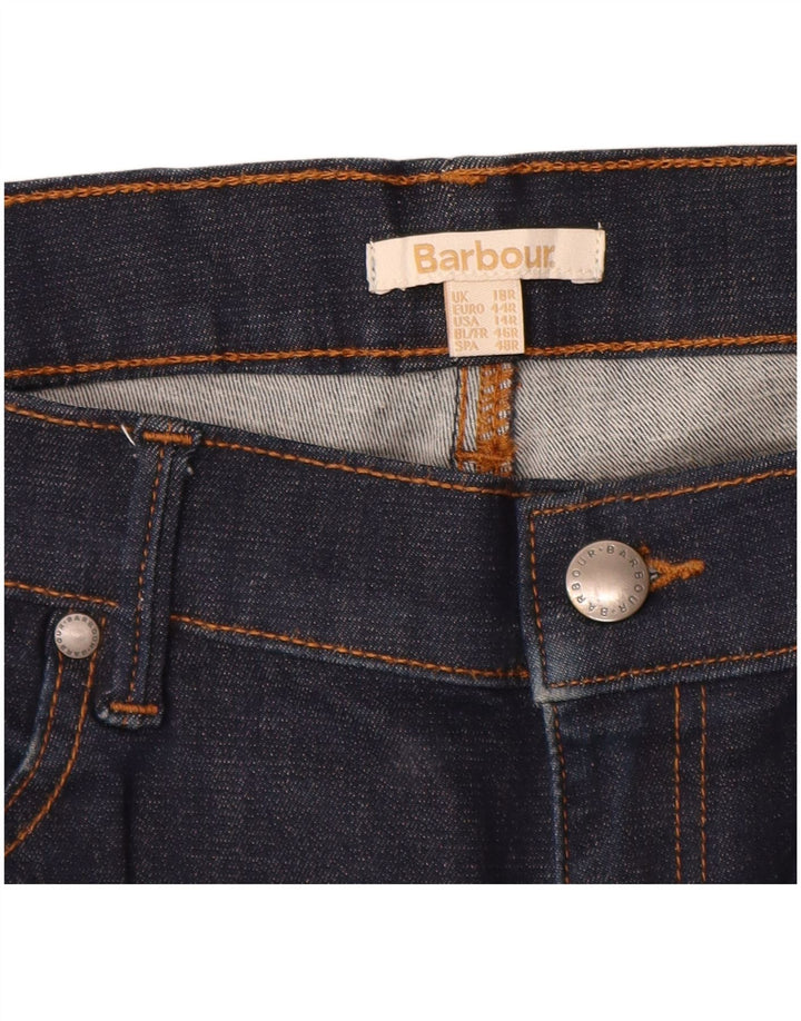 BARBOUR Ženske ravne traperice UK 18 XL W34 L28 tamnoplavi pamuk