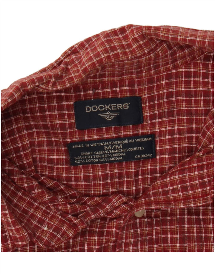 Dockers muška košulja kratkih rukava srednje crvene karirane pamučne boje