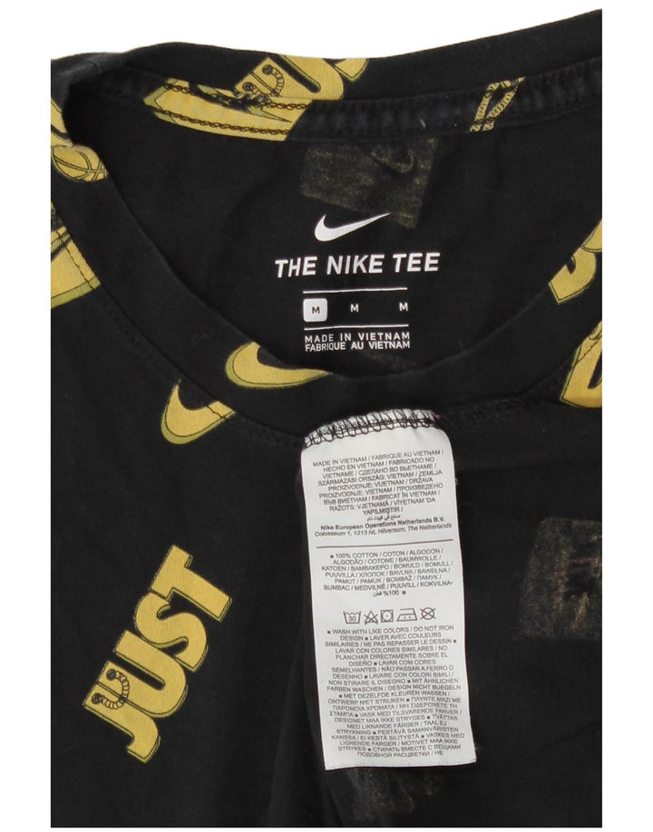 Nike muška majica kratkih rukava s grafičkim motivima, srednji crni geometrijski pamuk