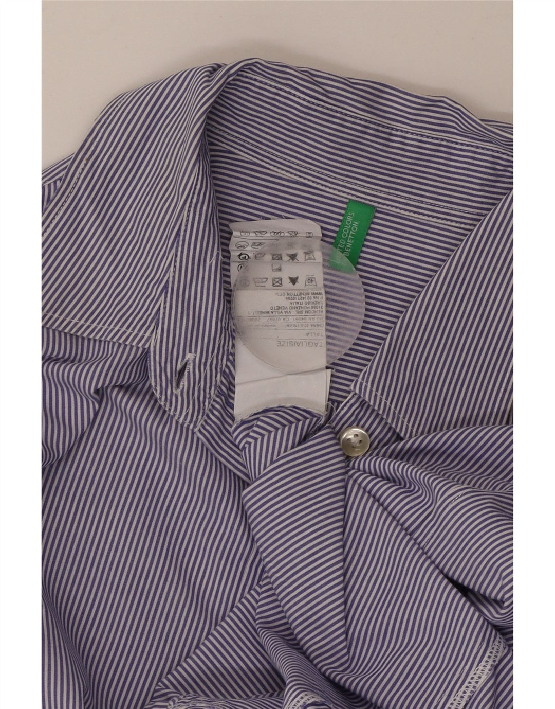 BENETTON Ženska košulja UK 16 Pamuk s velikim plavim prugama