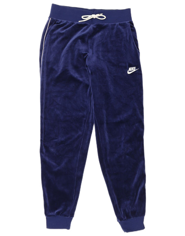 Nike Ženske baršunaste trenirke Hlače Joggers UK 10 Male tamnoplave