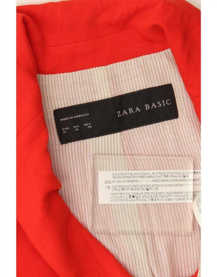 Zara ženski sako sa 1 gumbom UK 12 Srednje crvena viskoza