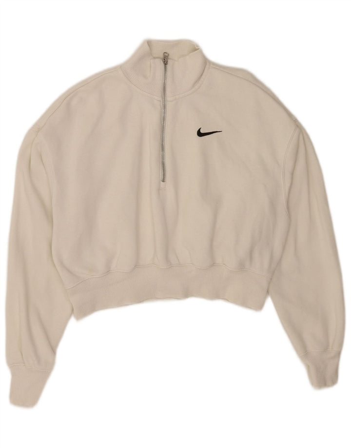 Nike Ženska velika majica s kratkim izrezom i kratkim izrezom UK 10 Mala bijela