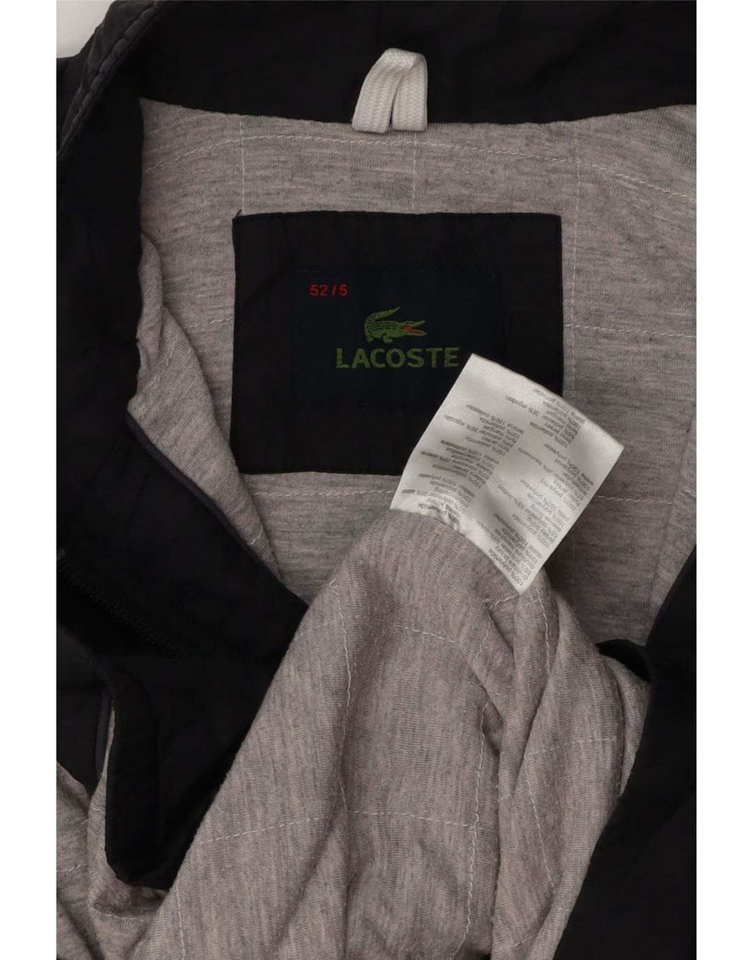 LACOSTE muška bomber jakna veličine 5, velika crna poliamidna