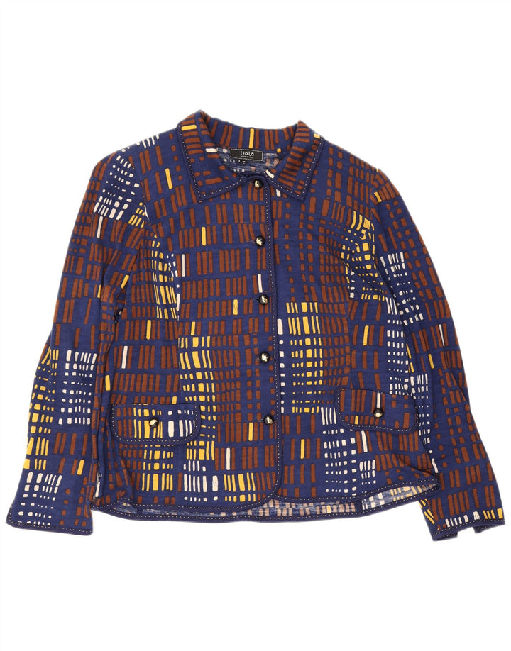 Liola ženski set od 2 dijela IT 50 XL mornarskoplava geometrijska vuna