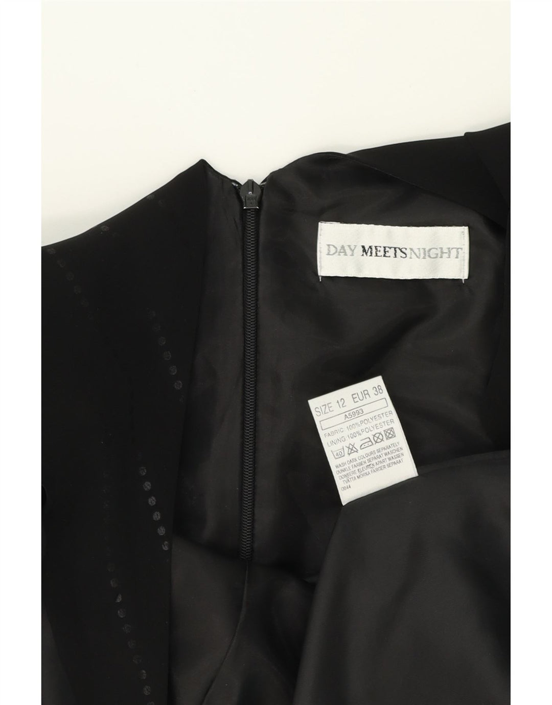VINTAGE Womens Sleeveless Sheath Dress UK 12 Medium Black Polyester Vintage Vintage and Second-Hand Vintage from Messina Hembry 