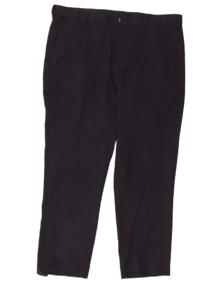 Marks & Spencer muške chino hlače standardnog kroja W36 L27 tamnoplavi poliester