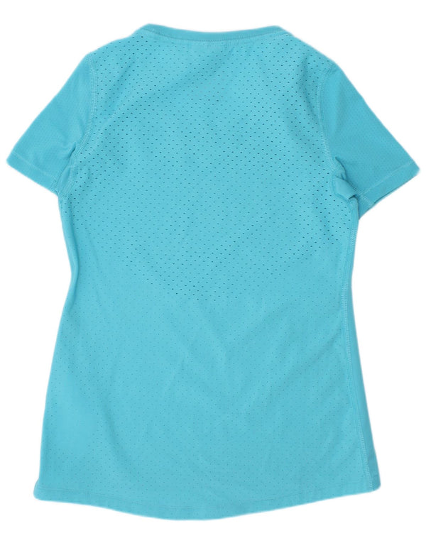 Nike Girls Graphic T-Shirt Top 6-7 Years XS Blue Poliester