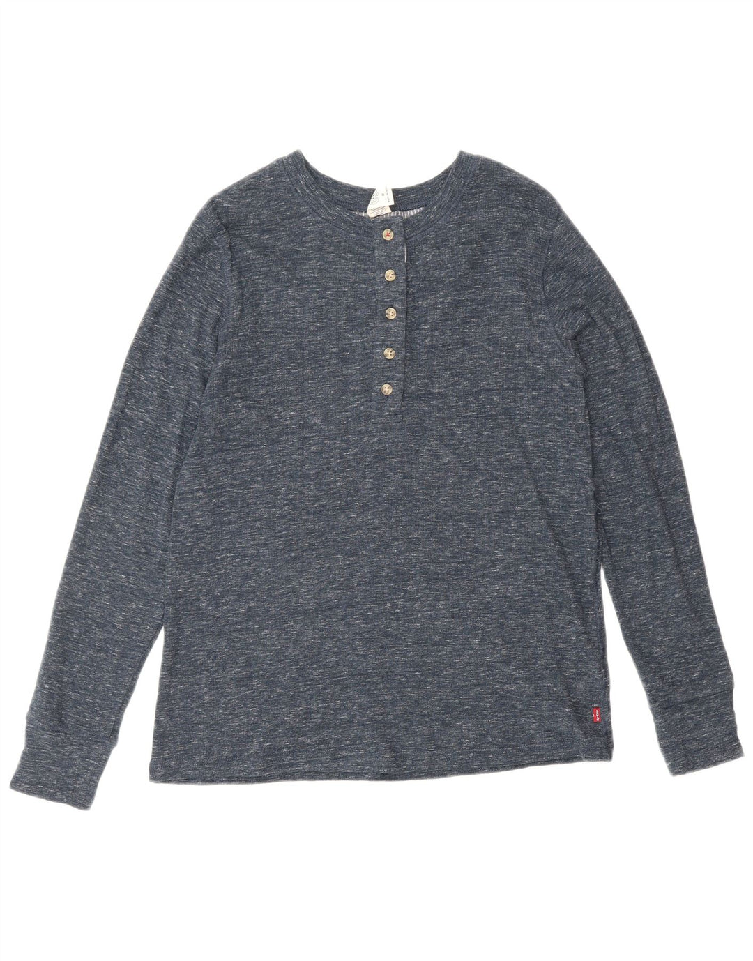Levi's ženska majica dugih rukava UK 12 srednje tamnoplava klasična pamučna majica