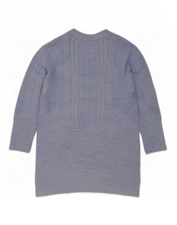 Crew Clothing Womens Jumper Dress UK 12 Medium Blue Acrylic