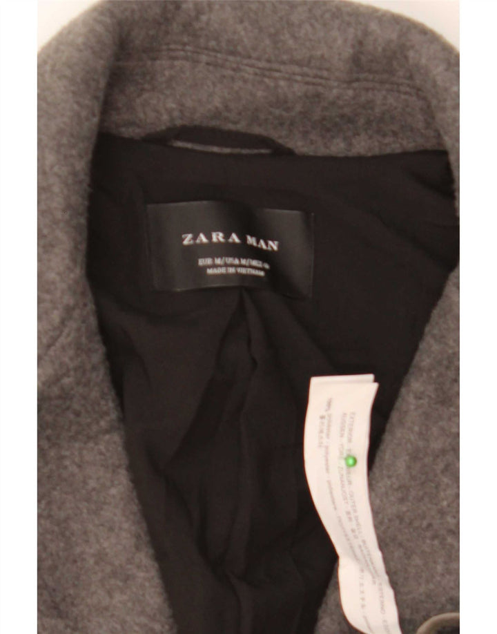 Zara muški kaput UK 38 srednje sivi poliester