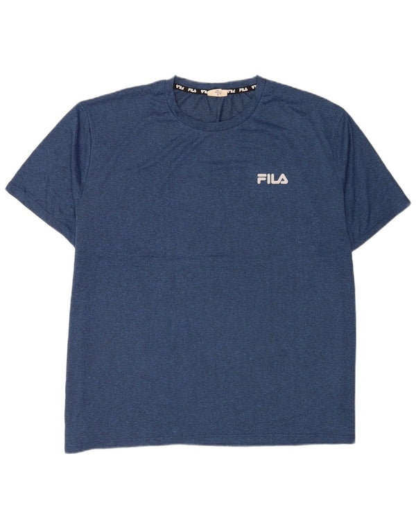 Fila muška majica kratkih rukava 4XL tamnoplavi poliester