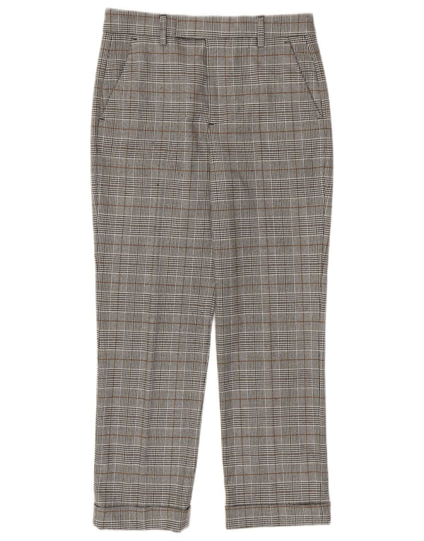 Zara ženske chino hlače visokog struka EU 34 2XS W24 L25 sive houndstooth