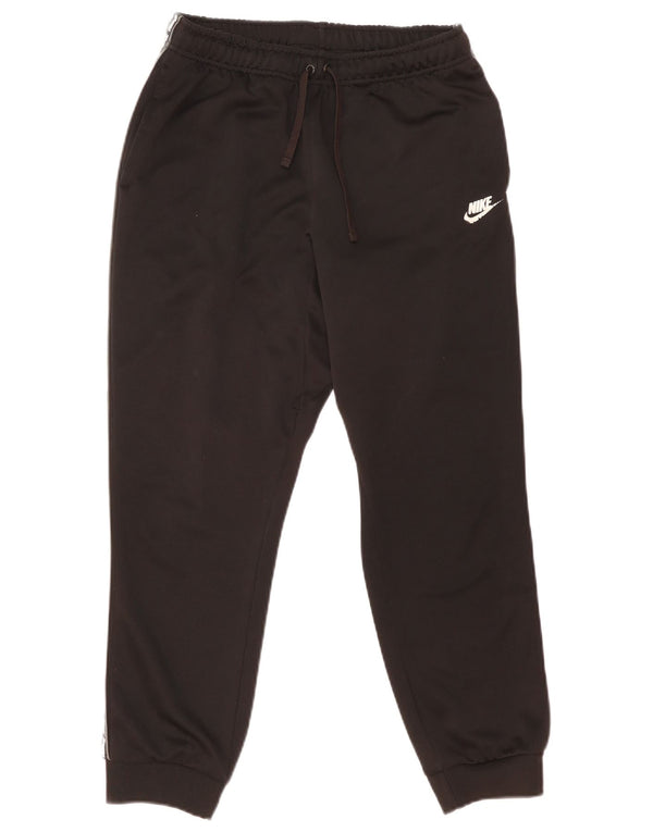 Nike muške grafičke trenirke, srednje hlače za trčanje, crni poliester