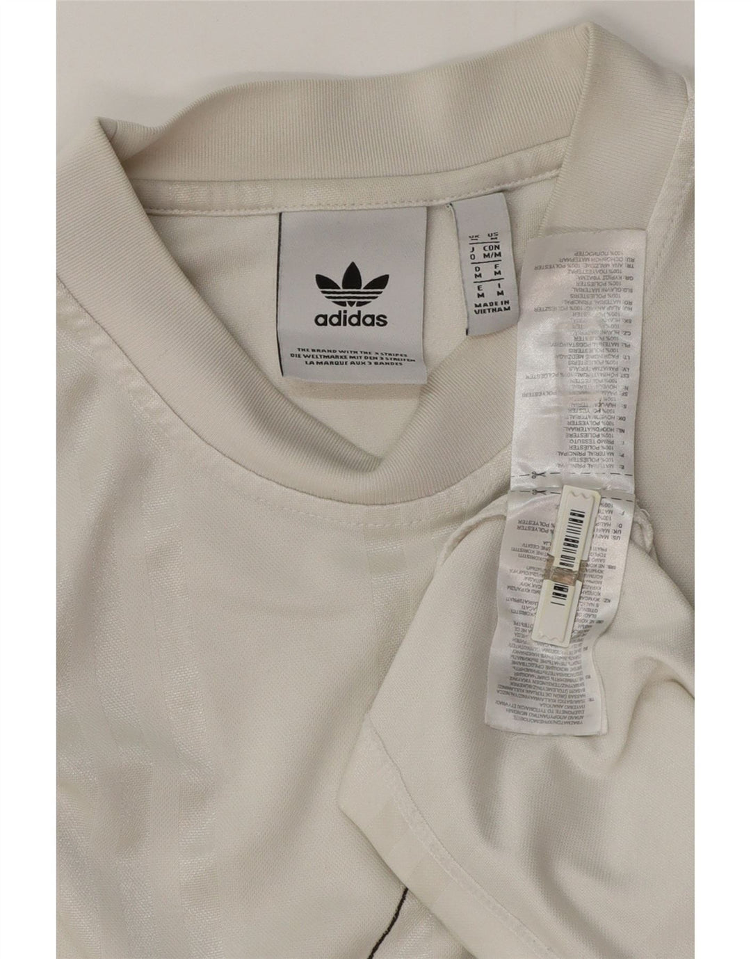 Adidas muška grafička majica kratkih rukava srednje bijele pruge od poliestera