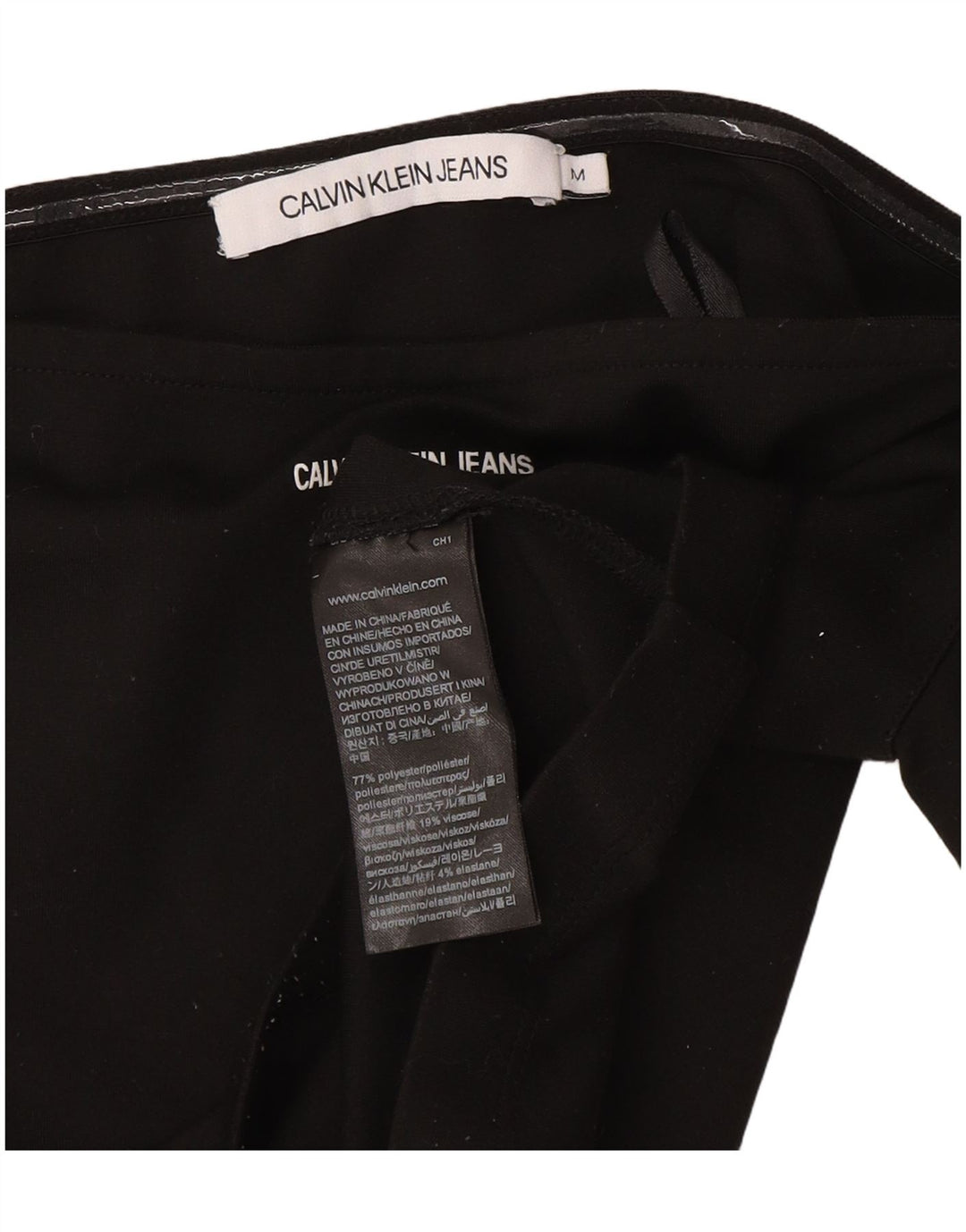 Calvin Klein Jeans ženski gornji dio kratke bluze UK 12 Srednji crni poliester