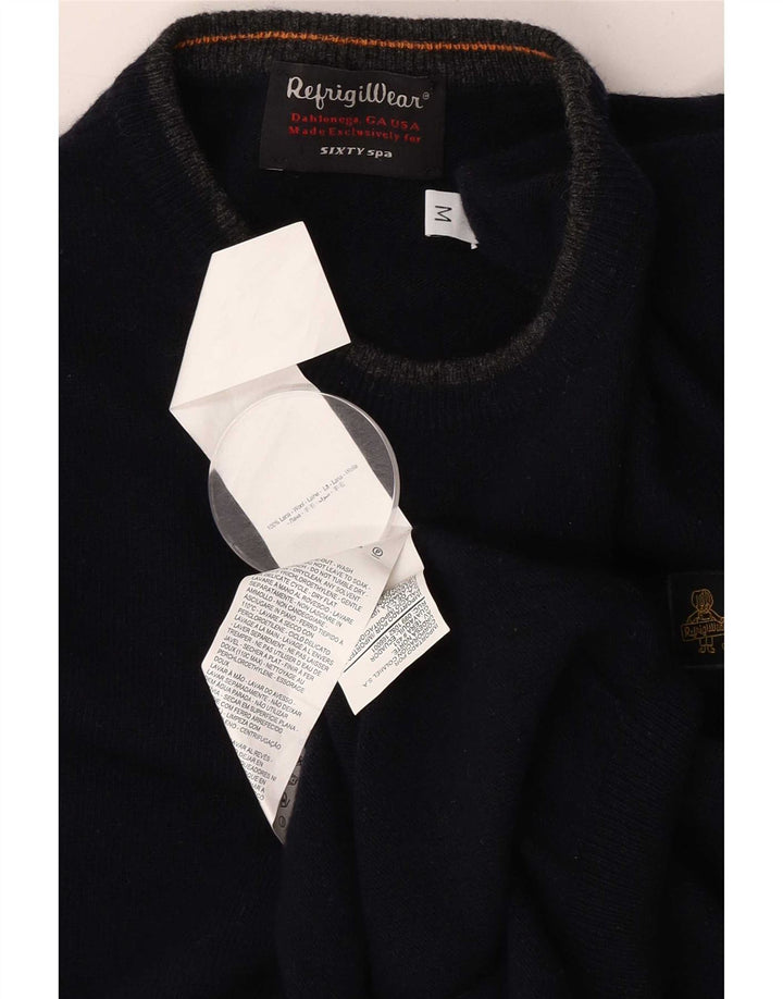 Refrigiwear muški pulover s okruglim izrezom Sixty Spa srednje tamnoplave vune