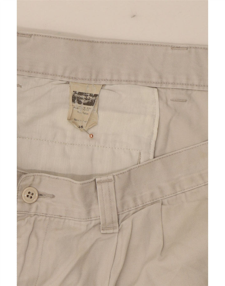 DOCKERS Mens Pegged Chino Shorts W36 Large Grey Cotton Vintage Dockers and Second-Hand Dockers from Messina Hembry 