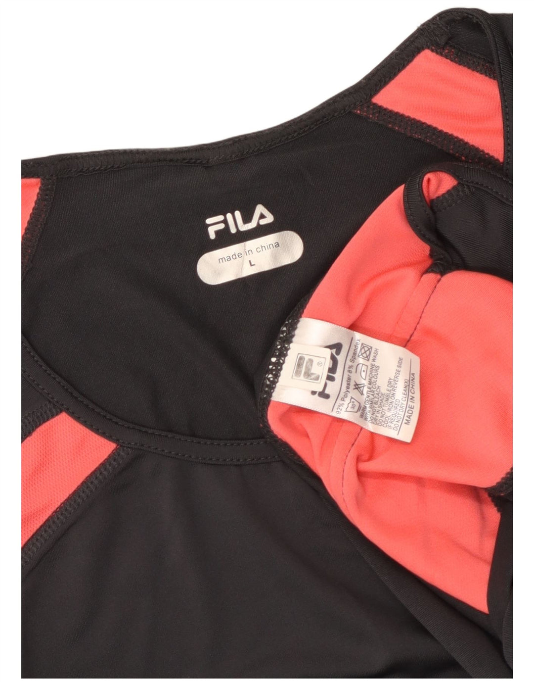 FILA ženska majica kratkih rukava UK 14 veliki crni poliester u boji