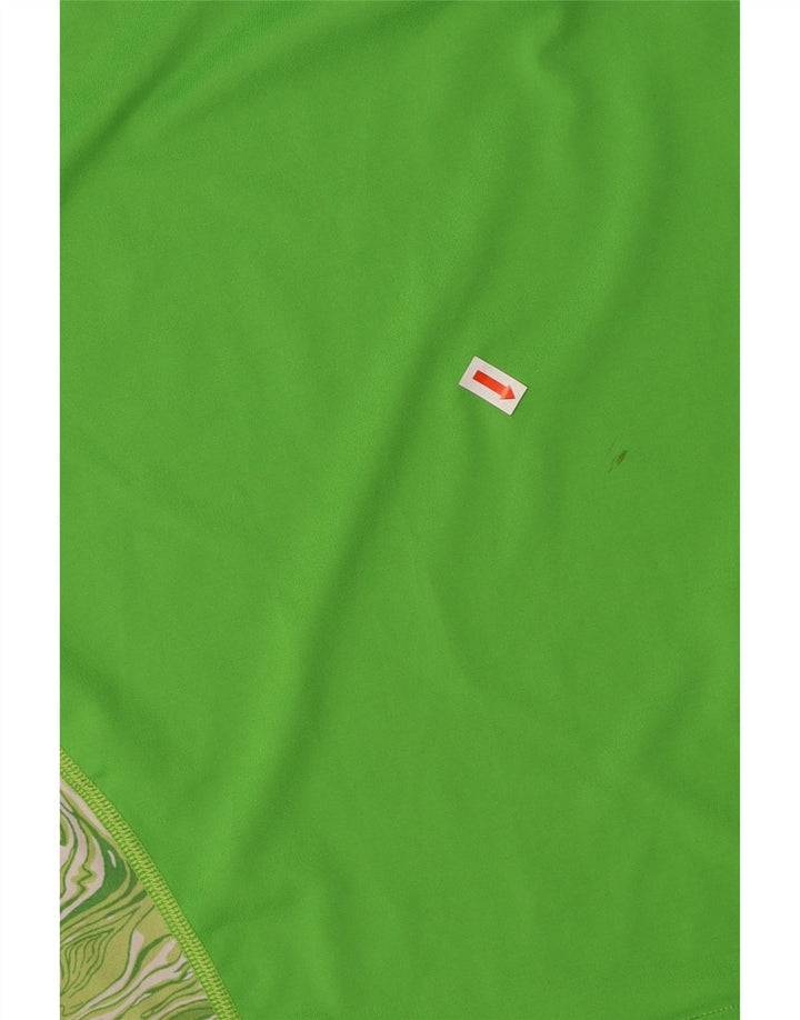 REEBOK Womens T-Shirt Top UK 10 Small Green Tie Dye Polyester