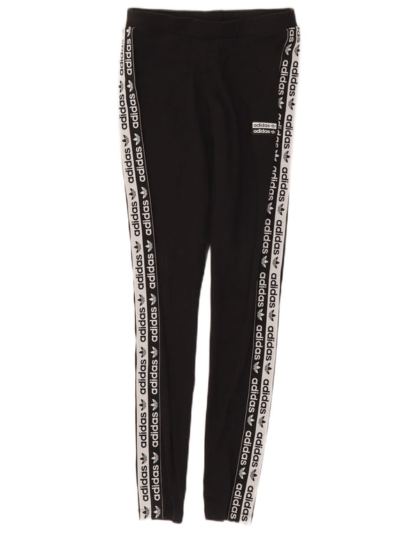 Adidas ženske grafičke tajice UK 8 male crne pamučne