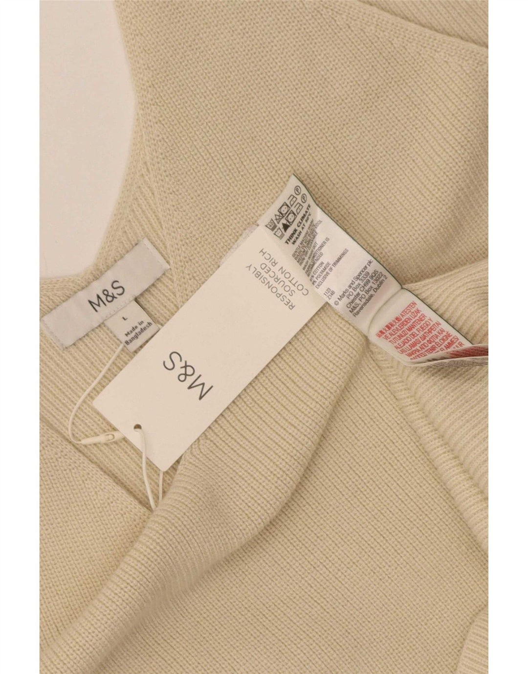 Marks & Spencer ženski prsluk UK 14 veliki bež pamuk